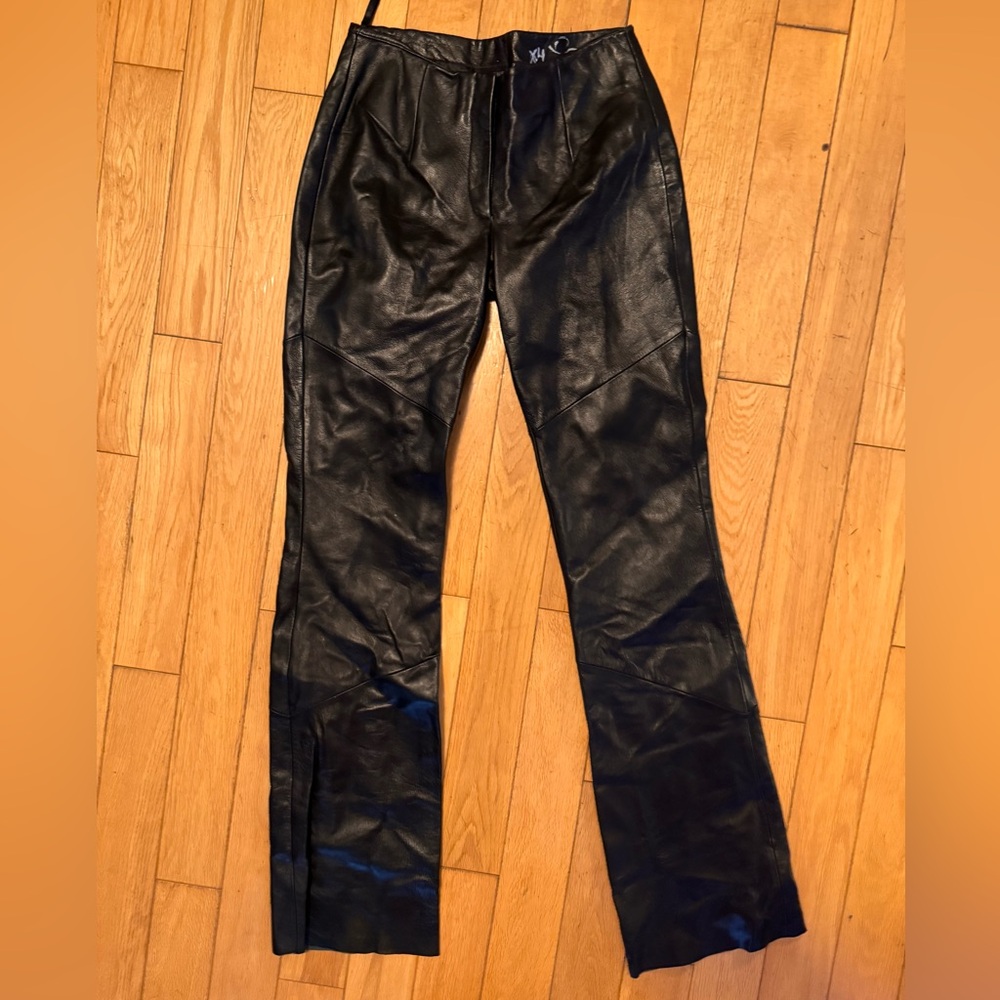 Vintage Leather Black Wilson Leather Pants Size 2